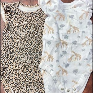 6-9 months onesie with flutter sleeve